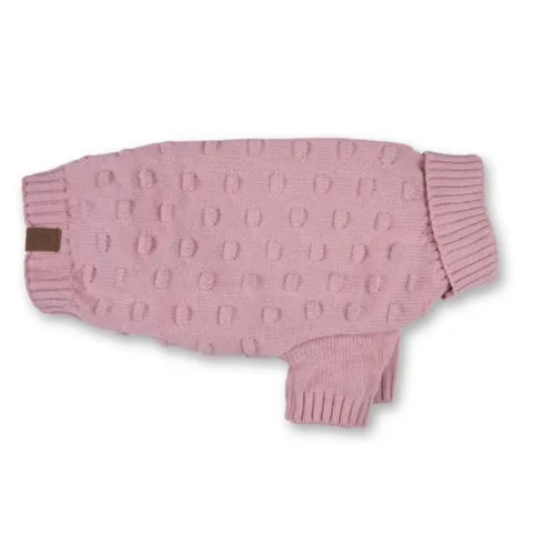 Pompom hundesweater - kær rosa farve
