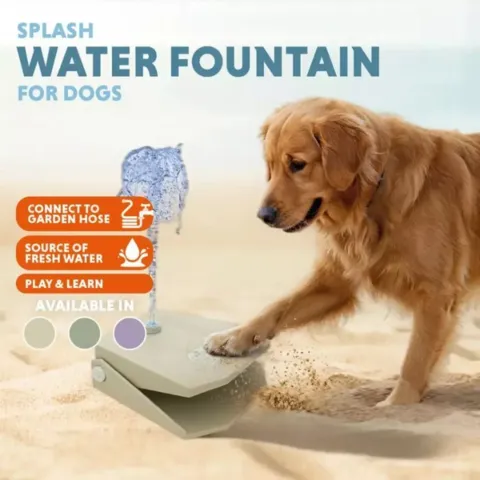 CoolPets Splash Water Fountain giver nem adgang til køligt vand i haven