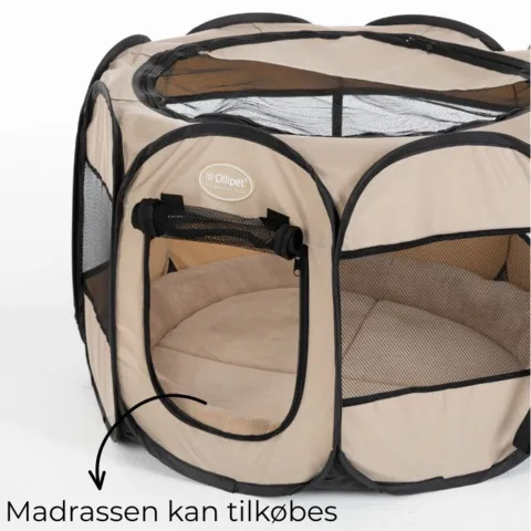 Gør hvalpegården ekstra komfortabel med en blød madras, som kan tilkøbes separat.