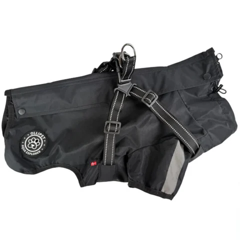 Ollipet For Wagging Tails | Aqua Explorer Regnjakke m. Sele