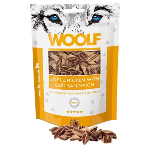 WOOLF Soft Chicken with Cod Sandwich | 100g