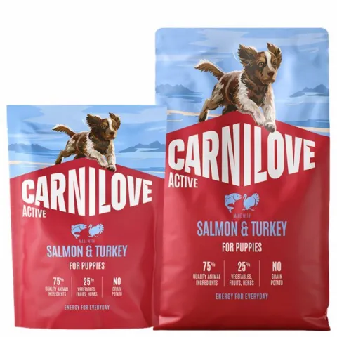 Carnilove Active Dog Salmon & Turkey, Puppy All Breeds | Tørfoder