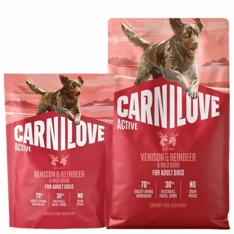Carnilove Active Venison Reindeer Wild Boar tørfoder til voksne hunde