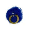 Pompom hårpynt blå