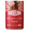 Carnilove Dog Can Paté med kalkun, rensdyr og vildsvin i 400g dåse set forfra