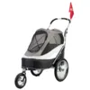 Innopet hundeklapvogn Sporty Dog Trailer Deluxe inkl. cykelstang + regnovertræk - farve: sort/grå