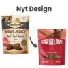 Carnilove Jerky Beef Fillet hundegodbidder i nyt design sammenlignet med tidligere emballage