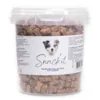 Snack'it Semi-Moist Mini Bones med tunfisk er bløde, korn- og glutenfri træningsgodbidder til hunde. Perfekte til belønning og træning.