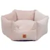 Flot Dusty Rose hundeseng feminin og elegant.