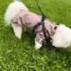 Coton de Tulear med hunde regnjakke i khaki str XL.
