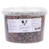 Snack'it Semi-Moist Mini Hearts Mix i stor bøtte med bløde hundegodbidder formet som små hjerter. Perfekte træningssnacks til belønning, aktivering og hverdagsforkælelse.