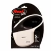 Sort og hvid Flexi One hundesnor med ergonomisk soft grip
