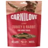 Carnilove Jerky Turkey Rabbit bløde og saftige hundegodbidder i pose med kalkun og kanin