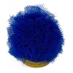 Pompom hårpynt blå