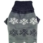 Grå hundesweater med snefnug
