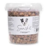 Snack'it Semi-Moist Mini Bones med and er små bløde hundegodbidder til træning og belønning. Korn- og glutenfri