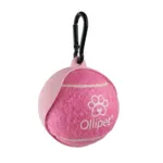 Pink tennisbold til hunde med holder