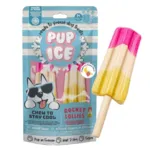 Pup Ice Raket hundeis | Jordbær og Banan 2 stk.
