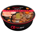 Giv din hund en smagsoplevelse med Alpha Spirit Pork Ears Stew – fuldfoder med tekstur og naturlig tyggeglæde