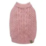 Feminin hundesweater fra Ollipet i farven pudder rosa