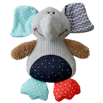 Companion Hundelegetøj Patchwork elefant i blødt stof med farverige detaljer