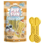 Pup Fun Spiselig slikkeplade | Peanut 3stk.